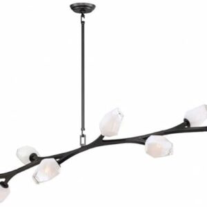 ET2 Blossom 40W 10 LED Large Pendant 70.5 Inch Length with Black Finish