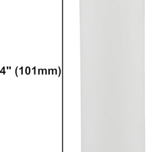 Creative Hobbies® 1751 - Set of 6, 4 Inch Tall White Plastic Candle Covers Sleeves Chandelier Socket Covers ~Candelabra Base