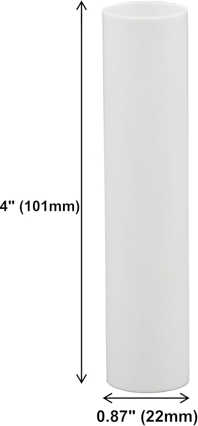Creative Hobbies® 1751 - Set of 6, 4 Inch Tall White Plastic Candle Covers Sleeves Chandelier Socket Covers ~Candelabra Base