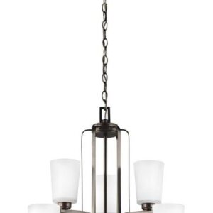 Generation Lighting 3128909EN3-710 Contemporary Modern Nine Light Chandelier from Seagull - Franport Collection in Bronze/Dark Finish,