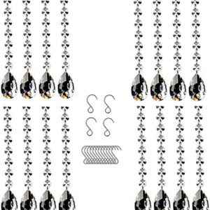 16 Pack 20" Hanging Crystals for Chandeliers Clear Teardrop Crystal Chandelier Pendants Parts Beads, Chandelier Crystals