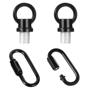 2 Set 1/8-IP Lighting Loops with Link Buckle Connectors for Light Fixture Chandelier Chain Extension, Hook Rings for Light Fixture, Eye Nuts Lamp Nuts