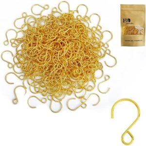 300pcs Golden Crystal Beads S Shape Hooks DIY for Arts & Crafts, Chandelier Suncatchers,Homemade Jewelry Making Crystal Lamps, Crystal Curtain, Crystal Garland