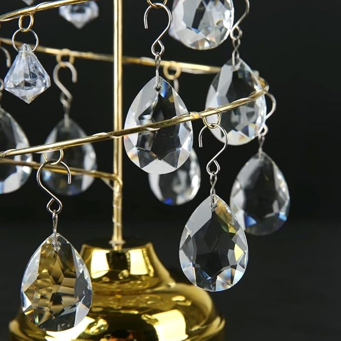 10pcs 38mm Crystal Suncatcher, Hanging Clear Teardrops Crystals Chandelier Parts Prisms Pendants with Hook for Windows Lamp Christmas Tree Decorations Home Decor - Image 3