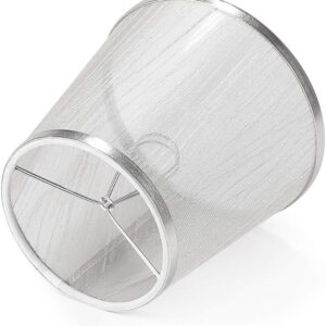 YISUN Set of 6 Crystal Chandelier Mini Lamp Shade 5.5-inch, Bell, Clip On Lamp Shade, Champagne Organza (Silver)